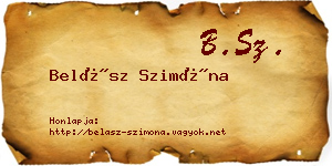 Belász Szimóna névjegykártya